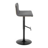 Mason - Contemporary Adjustable Barstool With Swivel With Straight T Footrest (Set of 2) - Furniture Home Direct