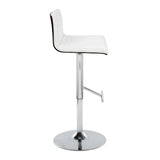 Mason - Contemporary Adjustable Barstool & Swivel With Straight T Footrest (Set of 2) - Furniture Home Direct
