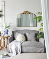 Arched Wall Mirror With Metal Frame, Wall Mirror For Living Room - Furniture Home Direct