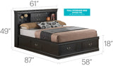 Louis Phillipe - Bookcase Storage Bed - Furniture Home Direct