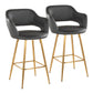 Margarite - Contemporary Fixed Height Counter Stool With Footrest (Set of 2) With Square - Furniture Home Direct