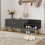 Modern Shoe Cabinet - Black - Furniture Home Direct