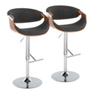 Curvo - Mid Century Modern Adjustable Barstool With Swivel With Straight T Footrest - Furniture Home Direct