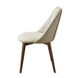 Willene - Polished Microfiber Side Chair (Set of 2) - Beige - Furniture Home Direct