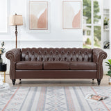 Rolled Arm Chesterfield 3 Seater Sofa - Furniture Home Direct
