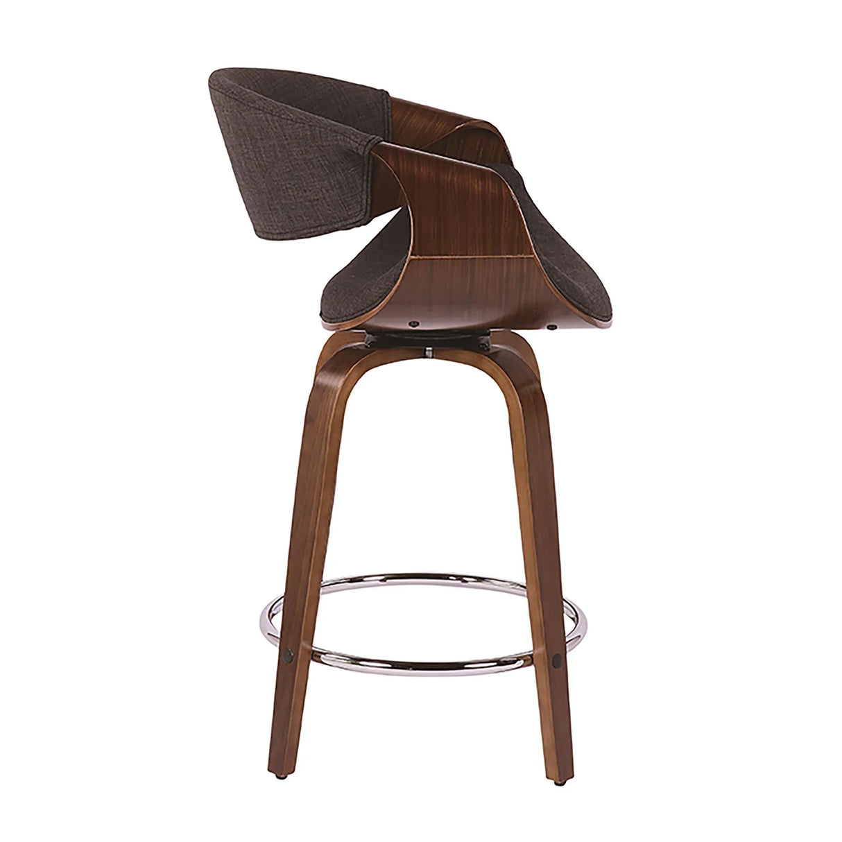 Curvini - Mid Century Modern Counter Stool (Set of 2) - Furniture Home Direct