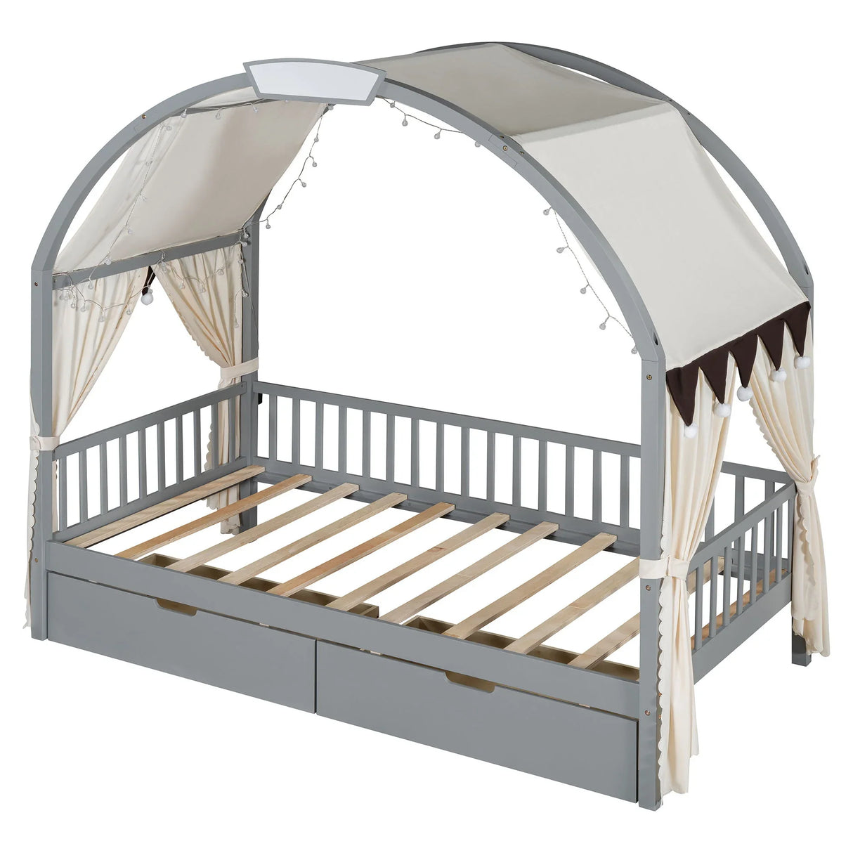 Bed With Arched Roof And 2 Drawers - Furniture Home Direct
