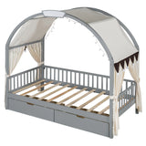 Bed With Arched Roof And 2 Drawers - Furniture Home Direct