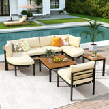 Outdoor Sectional Sofa Set Patio Seating Group With Cushions - Furniture Home Direct