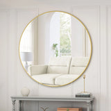Wall Circular Mirror Metal Framed Mirror Round Vanity Mirror Dressing Mirror, For Bathroom, Living Room, Bedroom Wall Decor - Furniture Home Direct