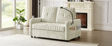 Sleeper Sofa With Adjustable Backrest, Two Cup Holders, Phone Holder, Three Charging Ports And Side Storage Pockets- Beige - Furniture Home Direct