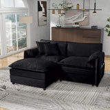 Modern Comfy Deep Seat Modular Sectional Sofa Cloud Couch With Ottoman - Furniture Home Direct