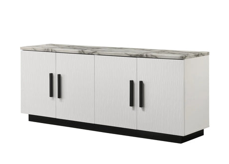 Matilda - Accent Cabinet With White Faux Marble Top - Furniture Home Direct