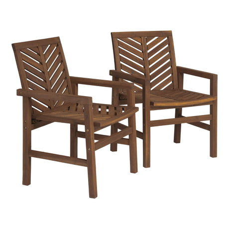 Modern 2 Piece Chevron Patio Chairs - Furniture Home Direct