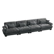 Super Comfort Oversized Modular Velvet Sectional Sofa, Deep Seat Convertible L Shaped Couch - Furniture Home Direct