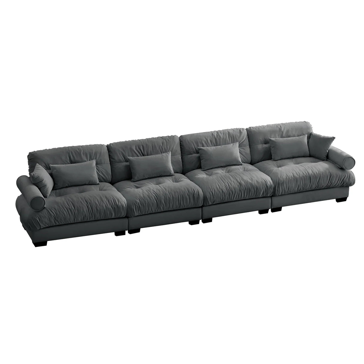 Super Comfort Oversized Modular Velvet Sectional Sofa, Deep Seat Convertible L Shaped Couch - Furniture Home Direct