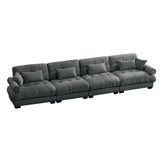 Super Comfort Oversized Modular Velvet Sectional Sofa, Deep Seat Convertible L Shaped Couch - Furniture Home Direct