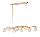 Crystal Chandelier For Dining Room, 8 Light Kitchen Chandelier Light Fixture Modern Metal Industrial Chandeliers For Farmhouse Entryway Living Room (8*G9 Bulbs Included) - Matte Gold - Furniture Home Direct