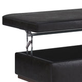 Owen - Lift Top Large Coffee Table Storage Ottoman, Mid Century Style - Furniture Home Direct