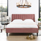 Aspen - Vertical Tufted Modern Headboard Platform Bed Set - Furniture Home Direct