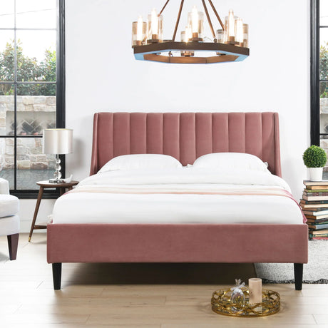 Aspen - Vertical Tufted Modern Headboard Platform Bed Set - Furniture Home Direct