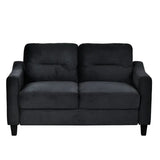 living Room Set With Sofa, Love seat and Accent Chair - Black - Furniture Home Direct