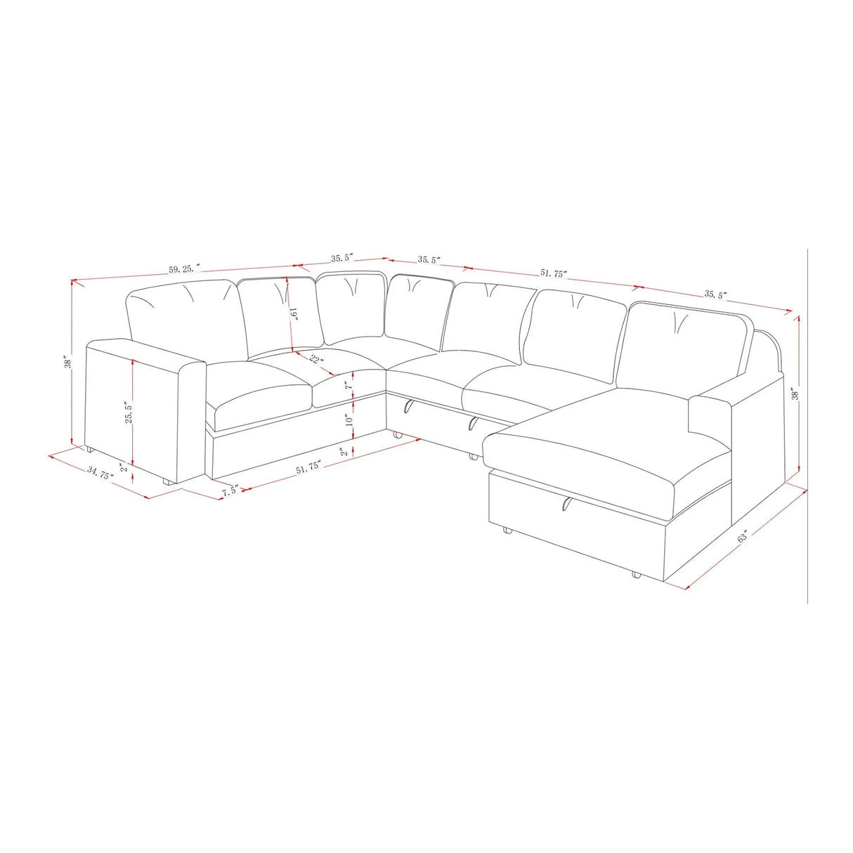 Melody - Sectional Sofa With Plush Cushioning - Furniture Home Direct