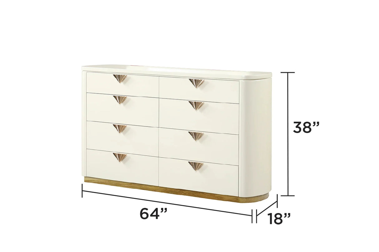 Queen Bedroom Set Modern Upholstered 4 Piece Soft Beige - Furniture Home Direct