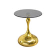 Modern Minimalist Coffee Table With Steel Legs And Tempered Glass Top - Furniture Home Direct