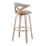 Gardenia - Contemporary Fixed Height Barstool With Swivel With Round Footrest (Set of 2) - Furniture Home Direct