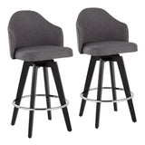 Ahoy - Contemporary Fixed Height Counter Stool With Round Footrest (Set of 2) - Furniture Home Direct