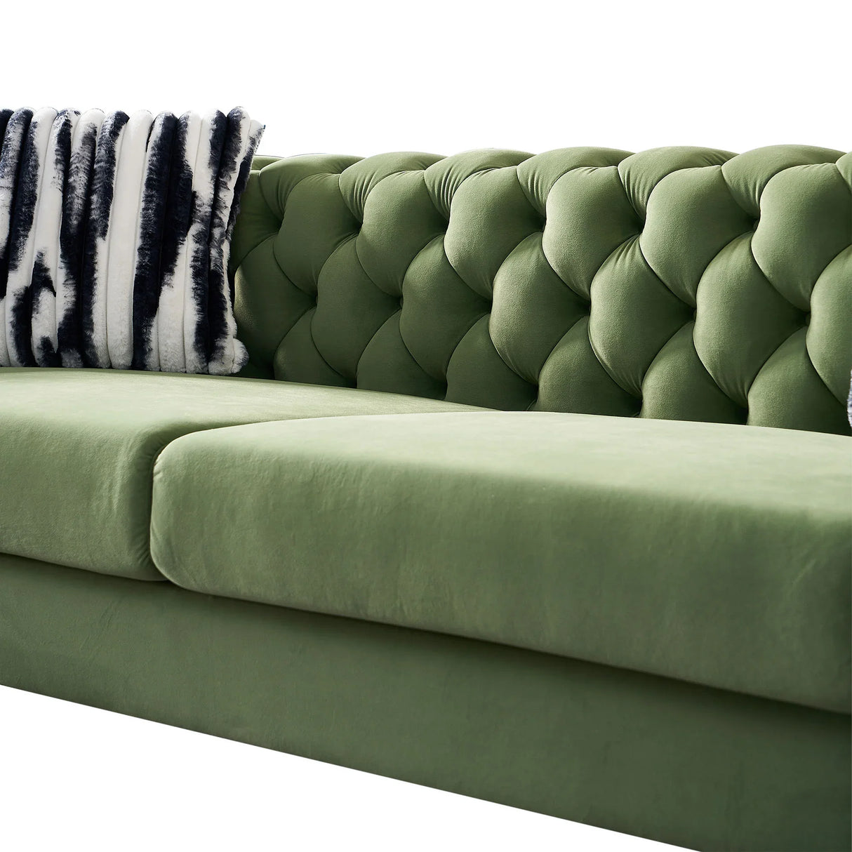 Chesterfield Modern Tufted Velvet Sofa - Mint Green - Furniture Home Direct