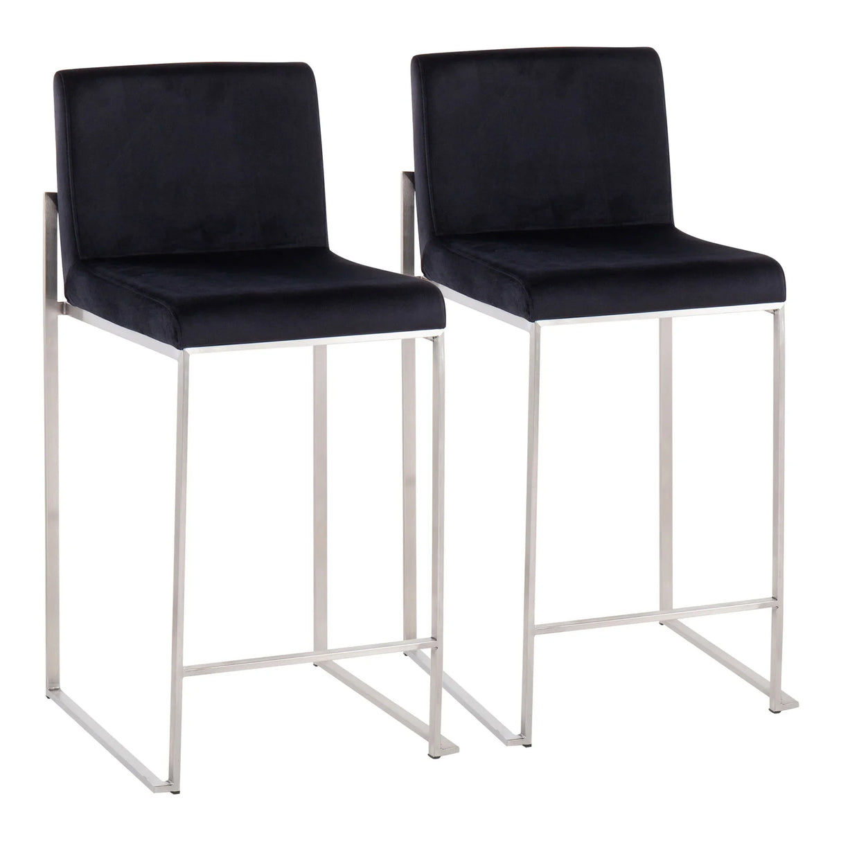 Fuji - Contemporary High Back Counter Stool, Functional Design - Furniture Home Direct
