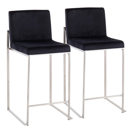 Fuji - Contemporary High Back Counter Stool, Functional Design - Furniture Home Direct