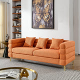 2 PC Living Room Set ( 2 Sofas) - Orange - Furniture Home Direct