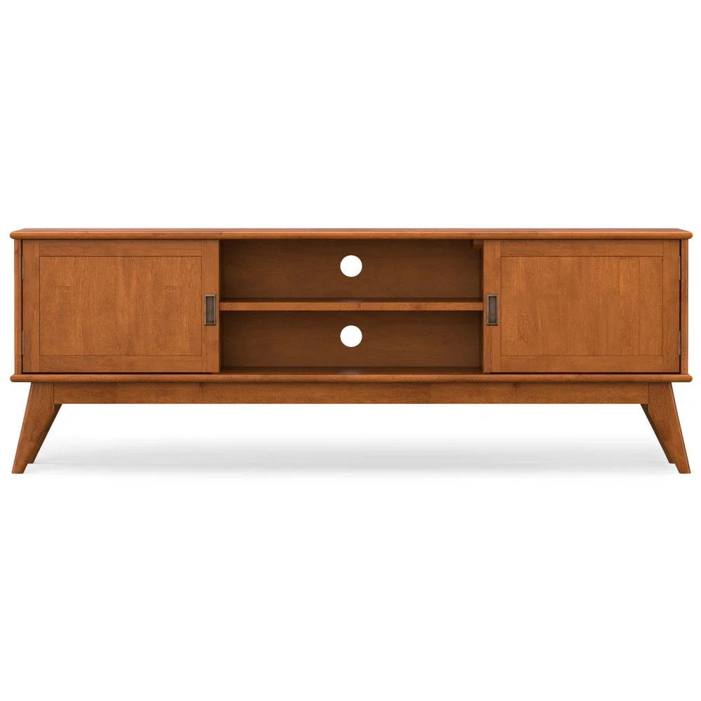 Draper - Handcrafted Mid Century Low TV Media Stand - Furniture Home Direct