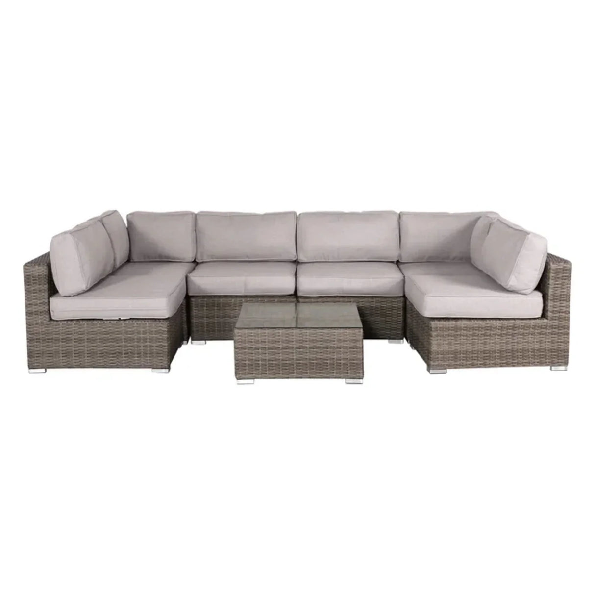 Seating Set With Cushions Handcrafted Wicker Design - Furniture Home Direct