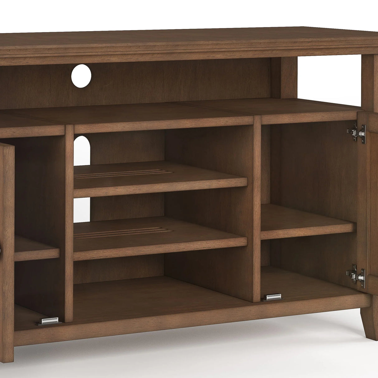 Amherst - TV Media Stand - Rustic Natural Aged Brown - Furniture Home Direct