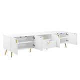 Gaines - High Gloss TV Stand - White - Furniture Home Direct