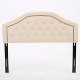 Queen & Full Size Headboard With Diamond Tufting And Nailhead Trim - Beige