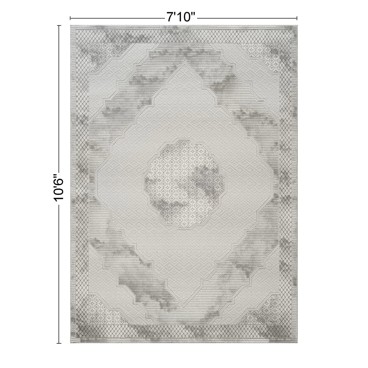 Geometrix - Medallion Rug With Geometric 3D Effect