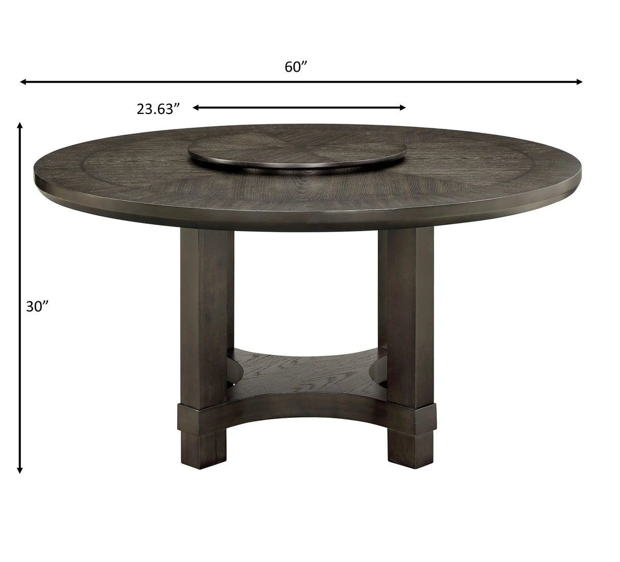 Dining Set Round Table Upholstered Chairs Seats Six Brown - Furniture Home Direct