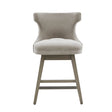 360 Degree Swivel Counter Stool With Silver Detailing - Furniture Home Direct