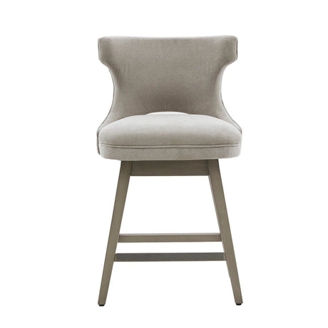 360 Degree Swivel Counter Stool With Silver Detailing - Furniture Home Direct