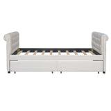 Upholstered Daybed, Wood Slat Support - Furniture Home Direct