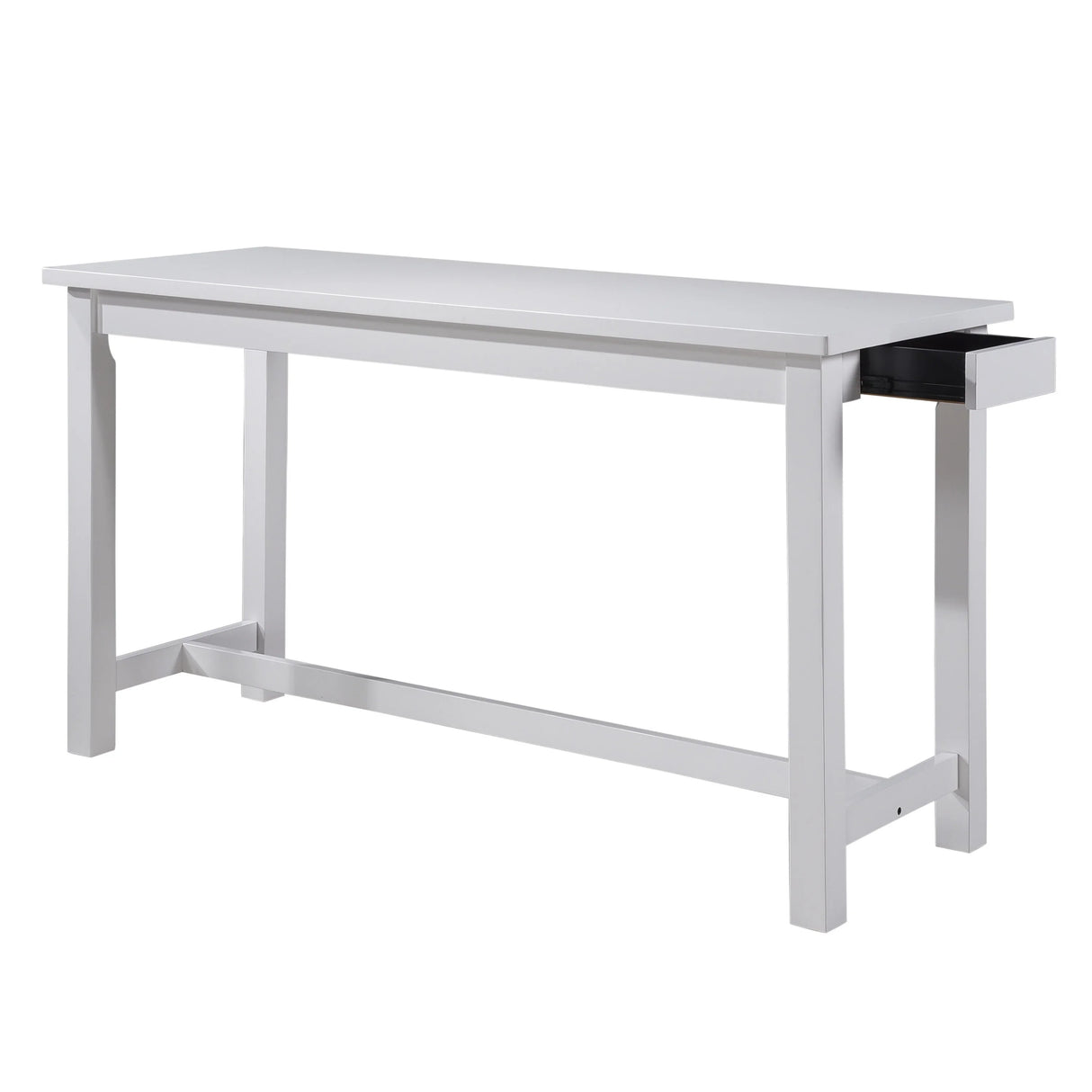 Counter Height Dining Set With USB Ports And Drawer White - Furniture Home Direct