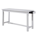 Counter Height Dining Set With USB Ports And Drawer White - Furniture Home Direct