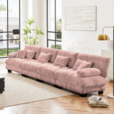 Chenille Sofa - Pink - Furniture Home Direct
