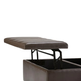 Ellis - Coffee Table Storage Ottoman Contemporary Design - Furniture Home Direct