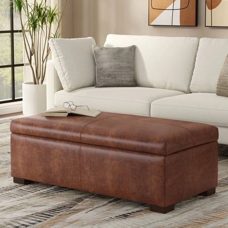Gabbie - Coffee Table Upholstered Storage Ottoman - Furniture Home Direct